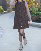 Sleeveless Printed Button Down Midi Dress