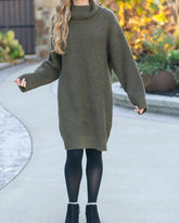 Turtleneck Midi Dress