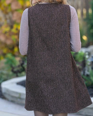 Sleeveless Printed Button Down Midi Dress